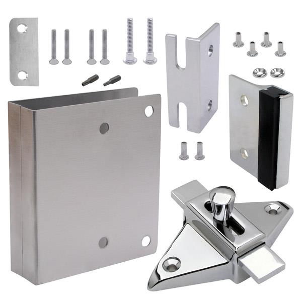 HINGE BRACKET TOP AMP FLAT SS STEEL - Toilet Partition Hardware - Jacknob