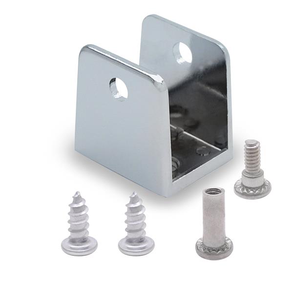 U Brackets for 3/4" Toilet Partition Hardware Jacknob