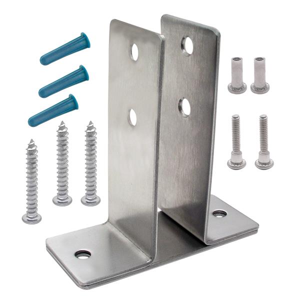 Urinal Screen Brackets for 1" Toilet Partition Hardware Jacknob